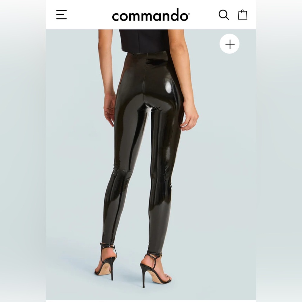 NWT Commando Glossy Faux Leather Leggings- Eggplant color